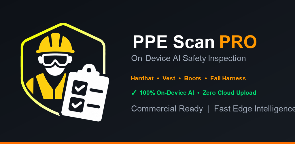 PPE Scan PRO App Logo & Features Banner